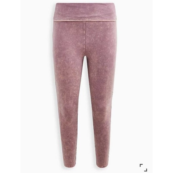 torrid Pants - NEW TORRID PLUS 5X Leggings Mineral Wash Dusty Purple Wide Band Pull-Over Waist